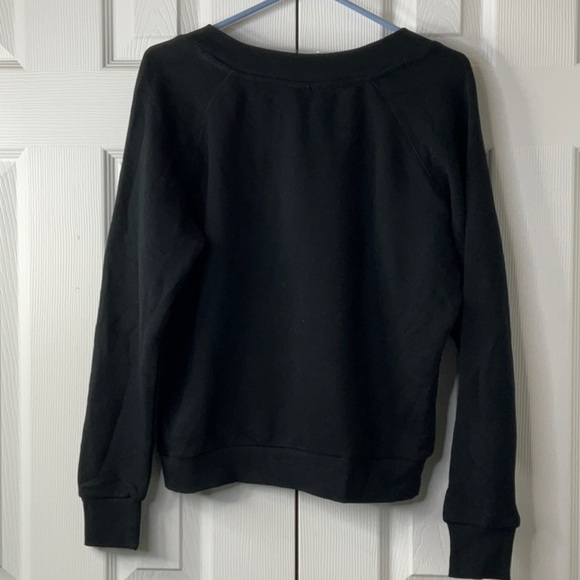 Universal Thread Womens V-Neck Black Long sleeve Sweatshirt Size S - Picture 5 of 8